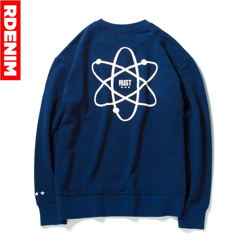 Hoodies And Sweatshirts Hip Hop Men Hoodies O-Neck Sweatshirt Men Autumn Mens Solid Grey Blue Casual Brand-Clothing #RD7NN
