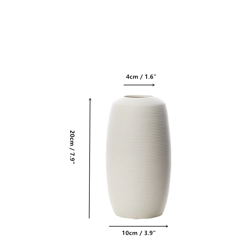 Европейская керамическая матовая Настольная Ваза, скандинавские белые настольные вазы для цветов, садовый цветочный горшок, украшение для домашнего декора - Цвет: C