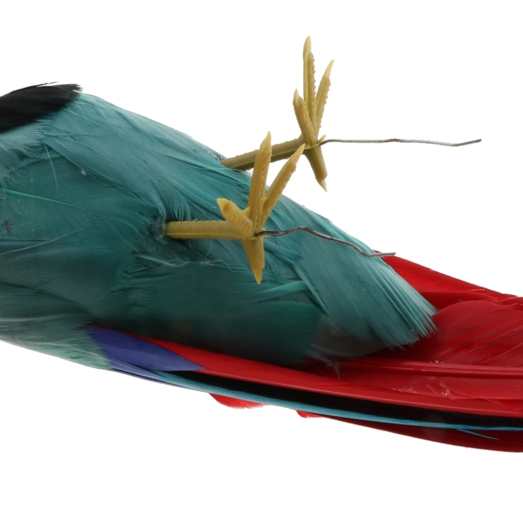 Simulation Parrot Model Artificial Feather Bird Animal Figurine Home Garden Sculptures Yard Law Ornament Decor Fancy Dress Party