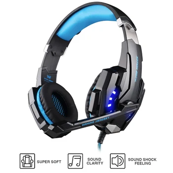 

KOTION EACH G9000 Gaming Headset 3.5mm Wired Headband Earphones W/ LED Light Mic Stereo Game Headphone For Computer PC PS4 Gamer