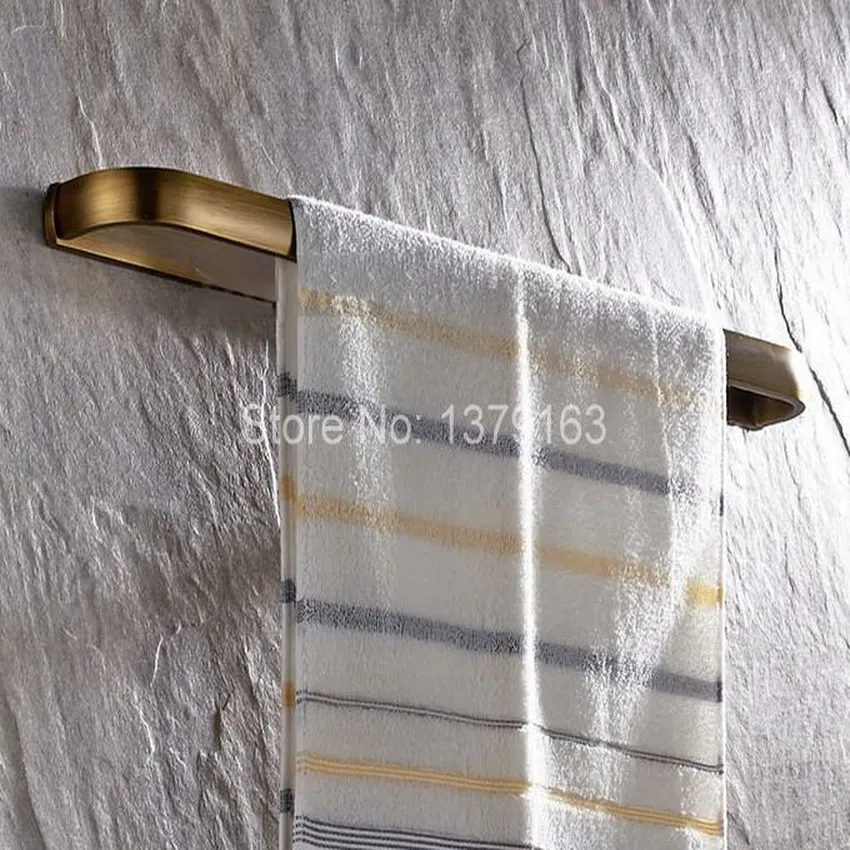 Настенное крепление античная латунь ванная комната полотенце один бар рейку держатель полотенец аксессуар aba174