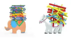 Детские деревянные балансировка блоки/лошадь животных древесины собрать игрушки/дети ребенок бревне/Развивающие игрушки, Бесплатная