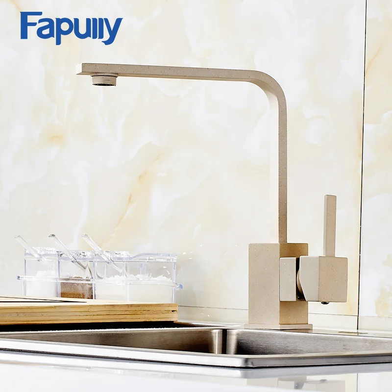 Fapully Kitchen Faucet 360 Rotate Swivel Cold and Hot Water Mixer Tap Single Handle for Kitchen