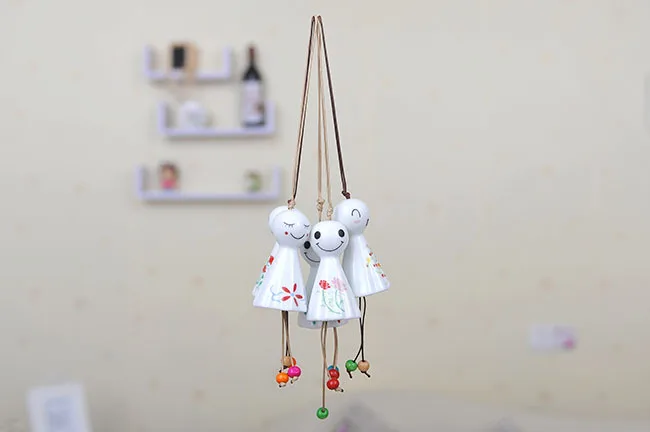 Солнечные куклы милая керамика ветроловка Китай Ветер бизнес подарки украшение, Детские Девочки, подарки на день рождения