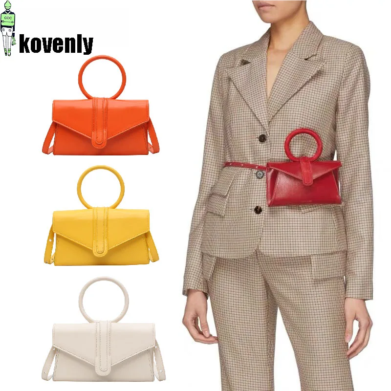 Женская сумка с кольцом, Дамская кожаная поясная сумка, конфетная мода, карамельный цвет, сумка на плечо для девушек, поясная сумка, женская маленькая поясная сумка 030481