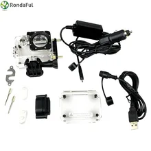 Motorcycle Waterproof Hard Case for Original SJCAM SJ4000 Series + Car Charging Action Camera Case for SJ4000