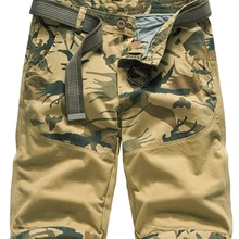 KENNTRICE карго-шорты камуфляжные мужские повседневные свободные прямого кроя военные Короткие штаны Лоскутные камуфляжные шорты мужские