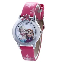 Модный бренд милые дети кварцевые часы Дети девушки браслет из кожи и кристаллов мультфильм наручные часы 8A04