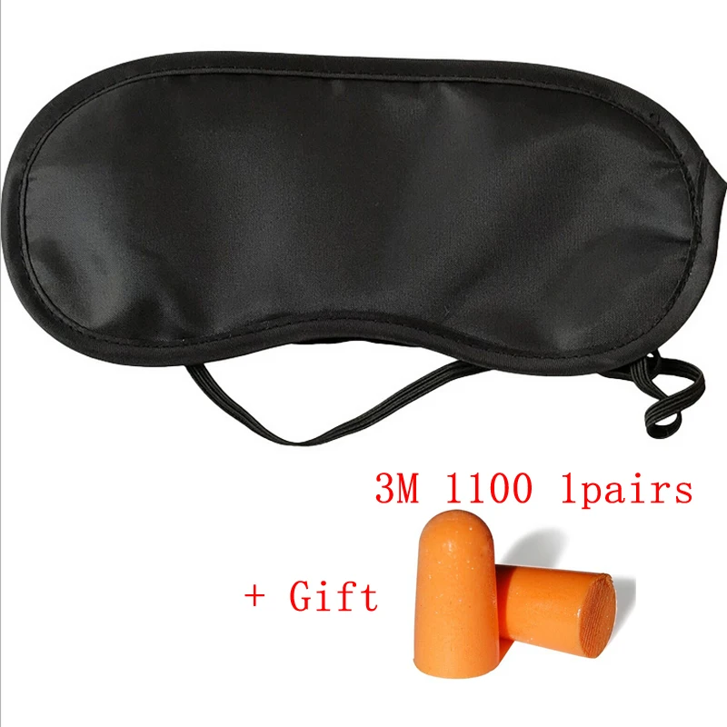 

Sleeping Help Cover Light Eyeshade Eye Mask Outdoor Travel Camping Blindfold Soft Portable Shade Eye Patch Present Earplugs