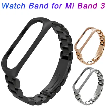 

Luxury Elegant Smart Wrist Straps on forXiaomi Mi Band 3 Xiomi Xaomi Stainless Steel Wrist Strap Replacement Metal Wristband