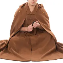 Высококачественные кашемировые зимние костюмы унисекс, плащ для медитации, шаолин, буддизм, монахи, халат, теплая шерстяная накидка, униформа для боевых искусств