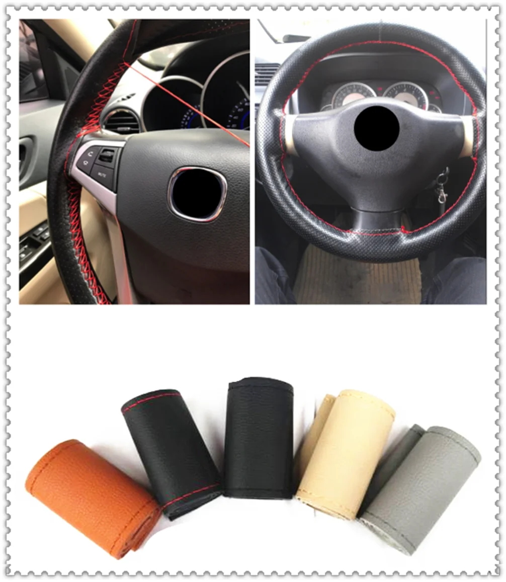 

New car interior hand sewing steering wheel cover protection for Kia Sportage Sorento Sedona ProCeed Optima K900