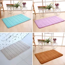 Коврик для ванной Кухня коврик из бархата кораллового цвета пены памяти нескользящая Коврик для ванной комнаты твердые мульти-цвет вертикальные полосы Гостиная ковер