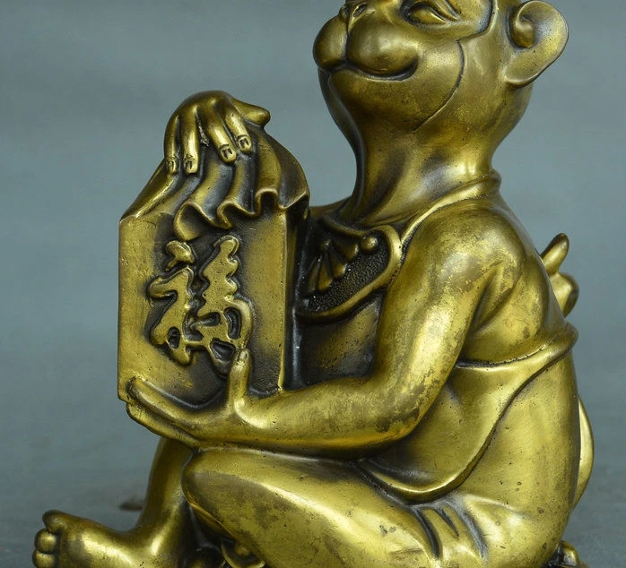 Tibet Buddhism Temple Pure Bronze Redpoll Winged Garuda Bird Eagle Buddha Statue | Дом и сад