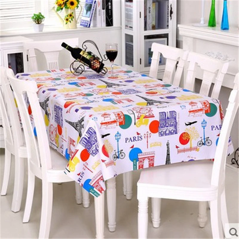 PVC Tablecloth For Rectangular Table Cloth European Antifouling Decor