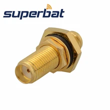 Superbat sma-разъем РФ внутренний разъем SMA для SMA Jack Bulkhead с уплотнительным кольцом прямая Длинная версия адаптера