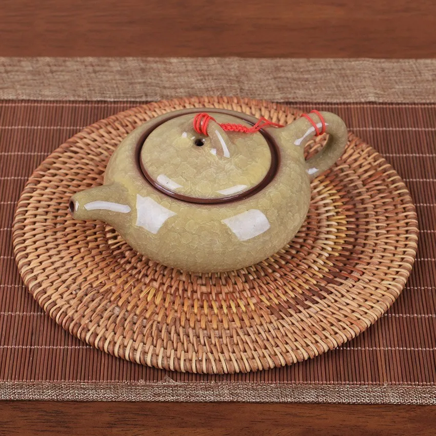 

6 Size Rattan Weave Cup Mat Set Drink Coasters Round Pot Pad Table Dish Porta Copos Placemat Home Decoration Insulation Handmade