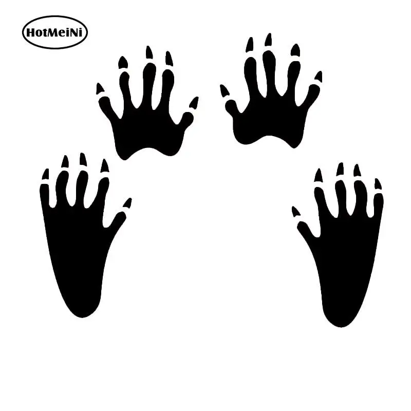 

HotMeiNi Car Sticker Factory outlets Coon Tracks Palm Print Foot Print Funny for Window Hunting Raccoon Vinyl Decal 13*11cm