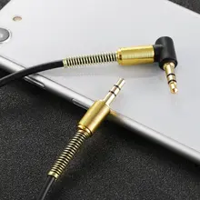 Автомобильный Aux аудио кабель 3,5 мм штекер-штекер HIFI Универсальный стерео аудио кабель с углом 90 градусов