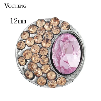 

10PCS/Lot Vocheng Ginger Snap Fashion Small 12mm Crystal Charms Jewelry Vn-247*10