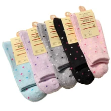 Лидер продаж Мода 11 Цвета смешанный хлопок милые, в крапинку шаблон дизайна Для женщин носки осень-зима теплые удобные носки