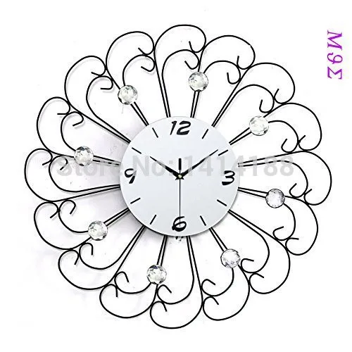 Кованые железные настенные часы wanduhr домашний винтажный Декор современный дизайн часы винтажные saat relojes pared decoracion алмазный круглый