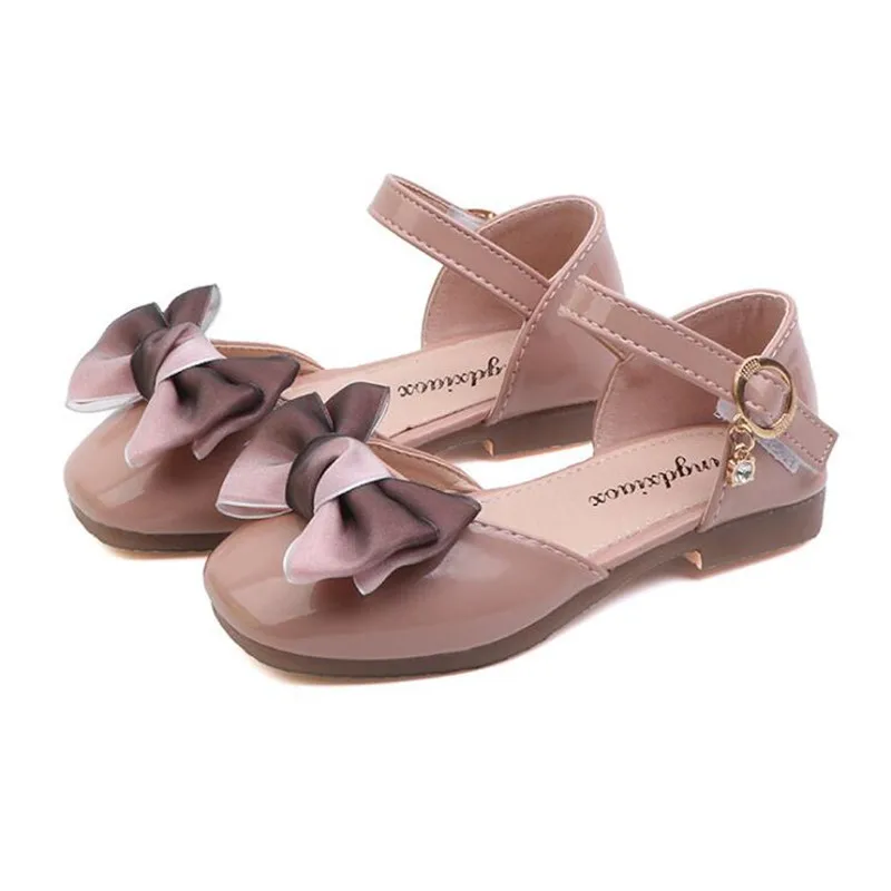 

2019 new princess little girls shoes spring bow fashion kids shoes for girls flats Sweet children Soft bottom dance shoes