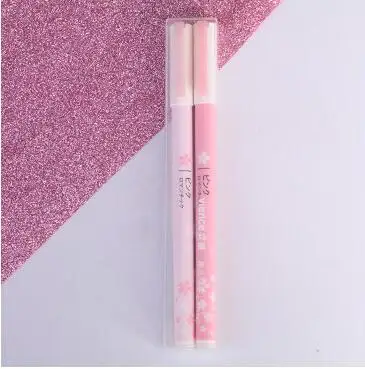 Розовая вишня Сакура гелевая ручка набор ручка для подписи Escolar Papelaria школьные офисные принадлежности рекламный подарок - Цвет: 02  0.38mm