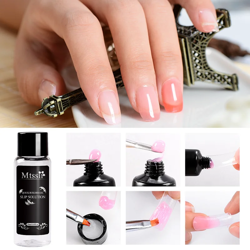 Mtssii Poly Gel Liquid Slip Solution Nail Polish Varnish for Acrylic