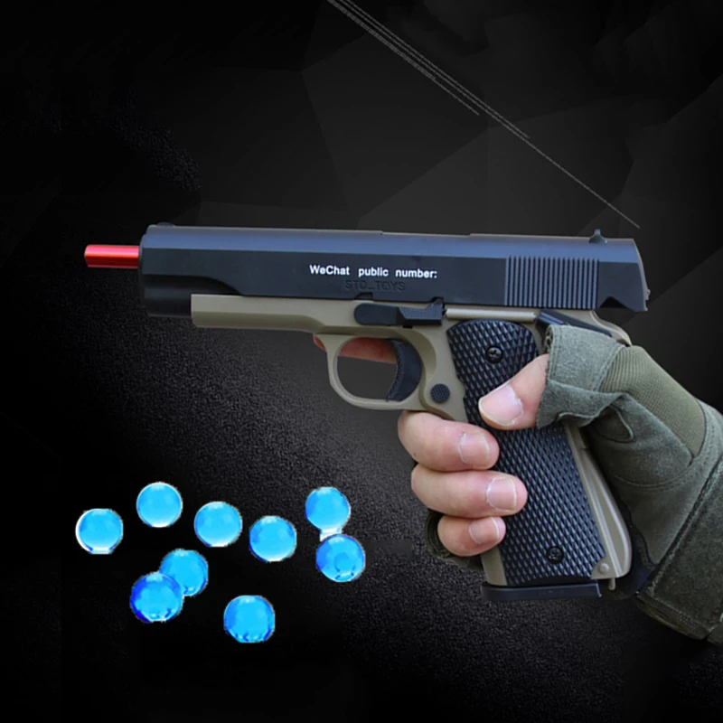 

Manual Toy Gun M1911 Orbeez Gun 7-8MM Gel Beads Toy CS Rifle Water Bullet Pistol Interactive Outdoor Game Plastic Toy For Kids