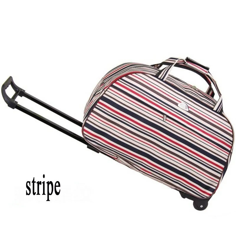 Чемодан на металлической тележке, дорожные сумки, чемодан на колесиках, чемодан, сумки с рулетками, ручная тележка, унисекс, сумка на шасси, вещевой мешок - Цвет: stripe