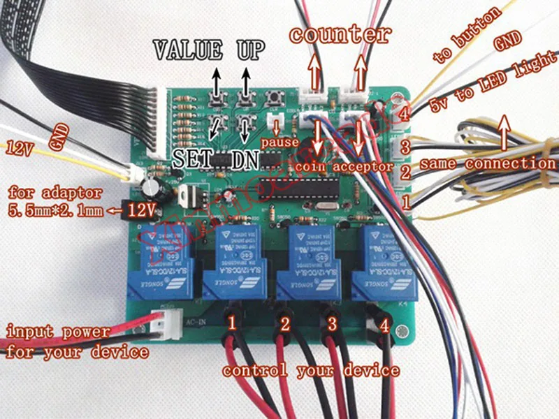 X JY-21 4 Device Timer Board 04