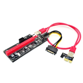 

VER009S 0.6M USB 3.0 Cable Professional PCI-E Express PCI-E 1X TO 16X 6PIN Card Adapter+ SATA Power Cord for GPU Mining Powere