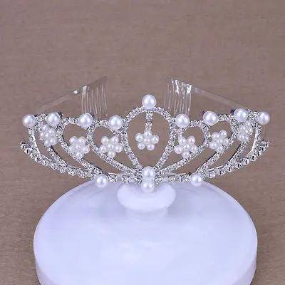 Dia dos namorados de Cristal Tiara Hairband Menina Miúdo Princesa do baile de Finalistas do Partido Coroa de Noiva Accessiories Princesa Prom Crown Headband (6)