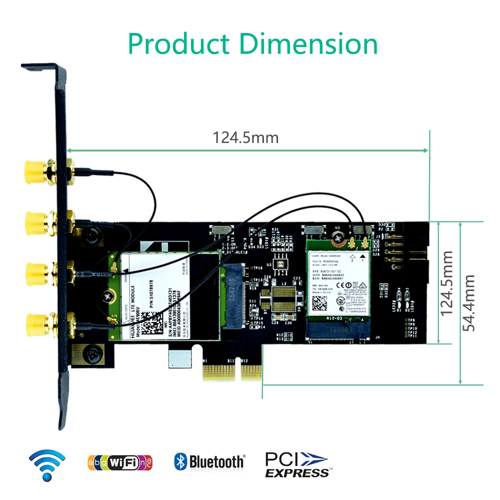 NGFF M.2 ключ A к PCI-e X1 адаптер для WiFi и Bluetooth карты, PCIe X1 Adpater, Wi-Fi PCI-E Card Adpater