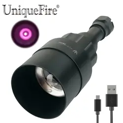 UniqueFire 3 режима Масштабируемые светодиодный фонарик 1605-75 IR 940NM факел 18650 батарея с USB крысиный хвост и зарядное устройство для ночной охоты