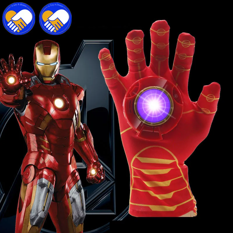 Disney-The-Avengers-Iron-Man-Glove-Action-Figure-Launchers-Suitable-Spiderman-Costume-with-Music-and-LED