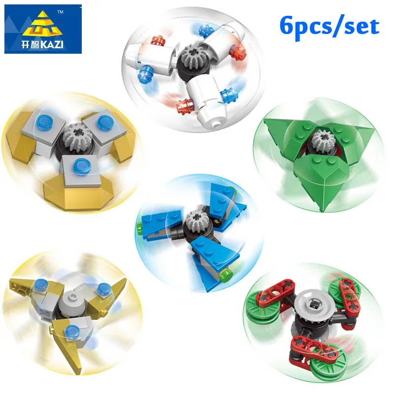 kazi 6pcs/Set DIY fidget spinner Buildable Spiner Plastic ...