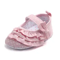 Обувь для новорожденных девочек в горошек с волнистыми вставками, обувь принцессы для малышей, Классическая Повседневная обувь