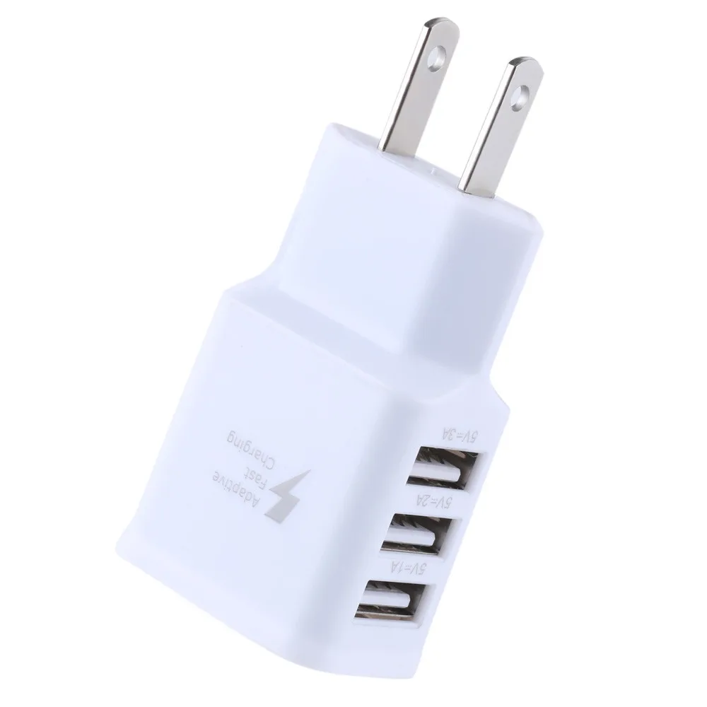 EPULA Travel 5V 2A 3 порта USB EU быстрое зарядное устройство портативное настенное AC Adptive