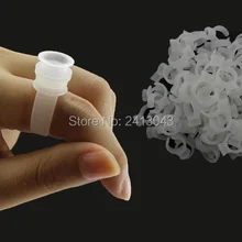 100 шт./пакет пластиковое кольцо для пигментов чашки Профессиональный тело тату контейнер для чернил Средний размер кольцо может совпадать с чернилами шапки