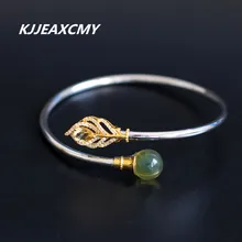 Kjjeaxcmy S925 серебряные ювелирные изделия леди Феникс Мексика синий перо браслет
