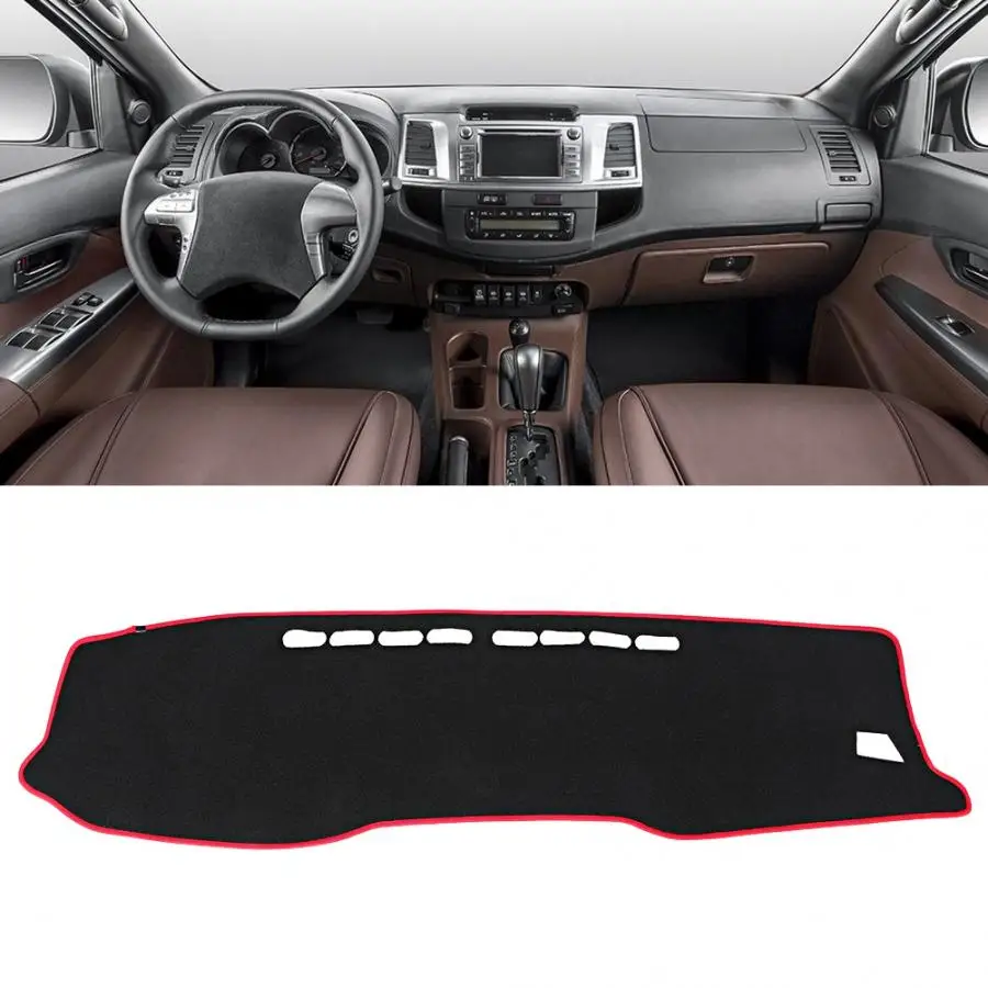 

Car Dash Cover Dashboard Mat Dashmat Sun Shade Non-slip Pad Fit for Toyota Hilux 2007-2017 araba aksesuar