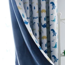Budloom blackout dinosaur curtains for children room cartoon curtains for boys room cute window drapes for