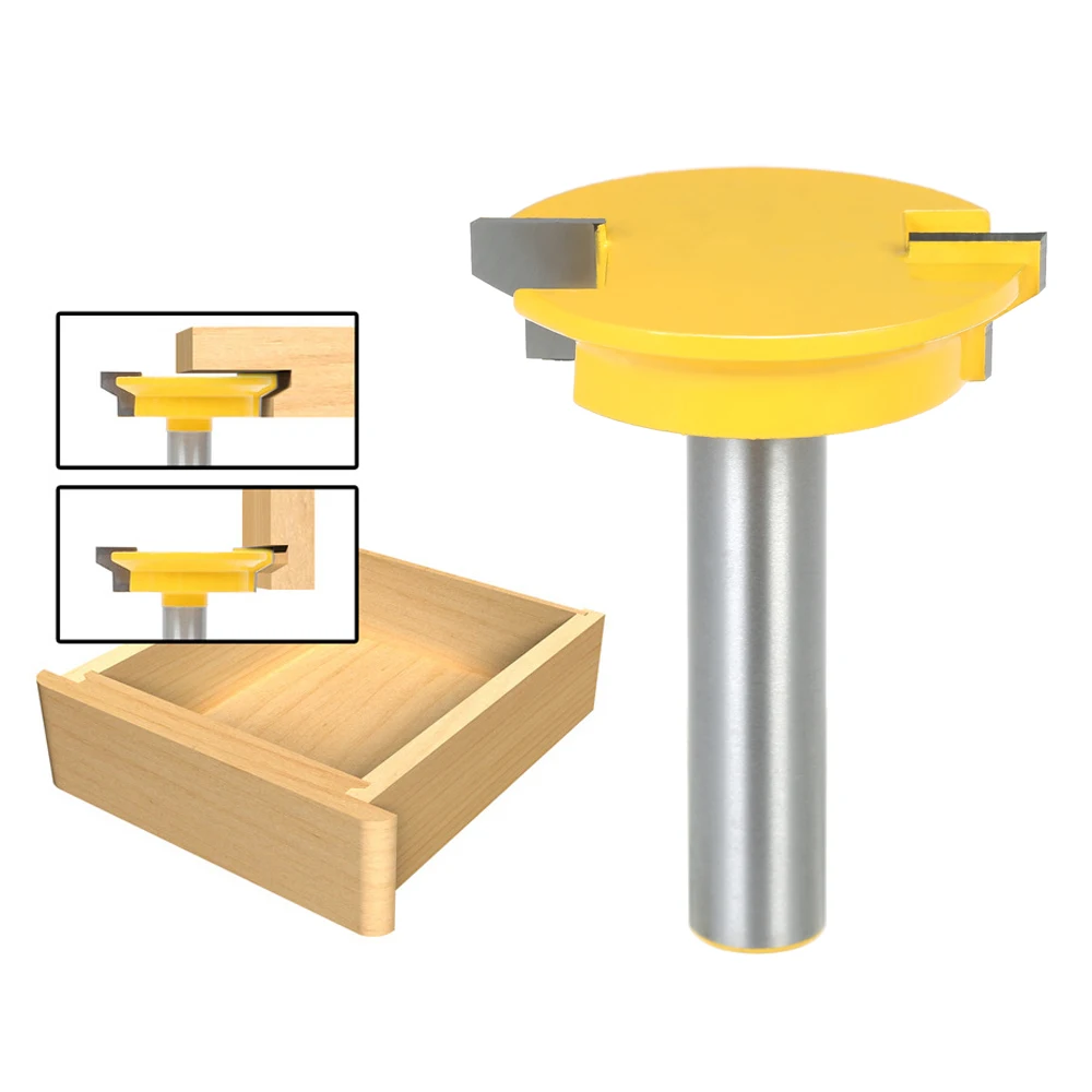 

1/2" Shank Milling Cutter Drawer Front Joint Straight Rail & Stile Router Bit Chisel Cutter Tool Woodworking Tools Reversible