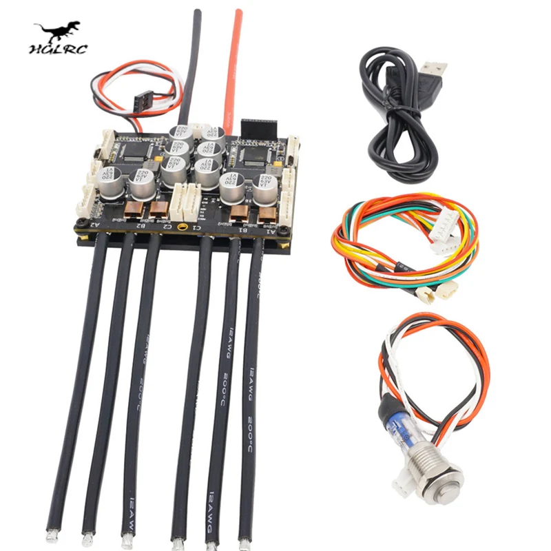 HGLRC-Flipsky Dual FSESC4.20 ESC Pro Switch Plus на основе VESC с анодированным алюминиевым радиатором DIY аксессуары запасные части