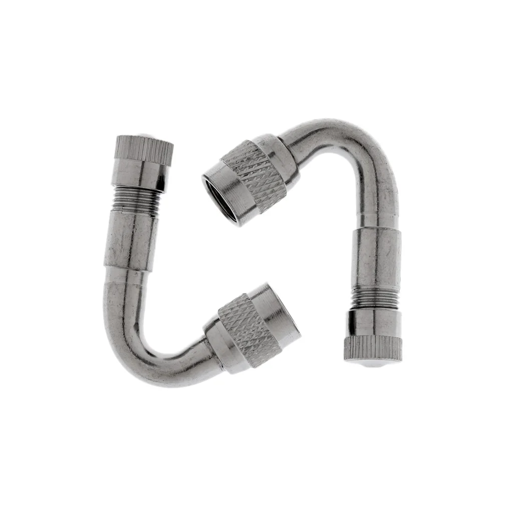 2 Pieces Air Tyre Valve Extension Adapter 45/90/135 Degree for Car Truck Motorcycle Bike Scooter High Quality Copper