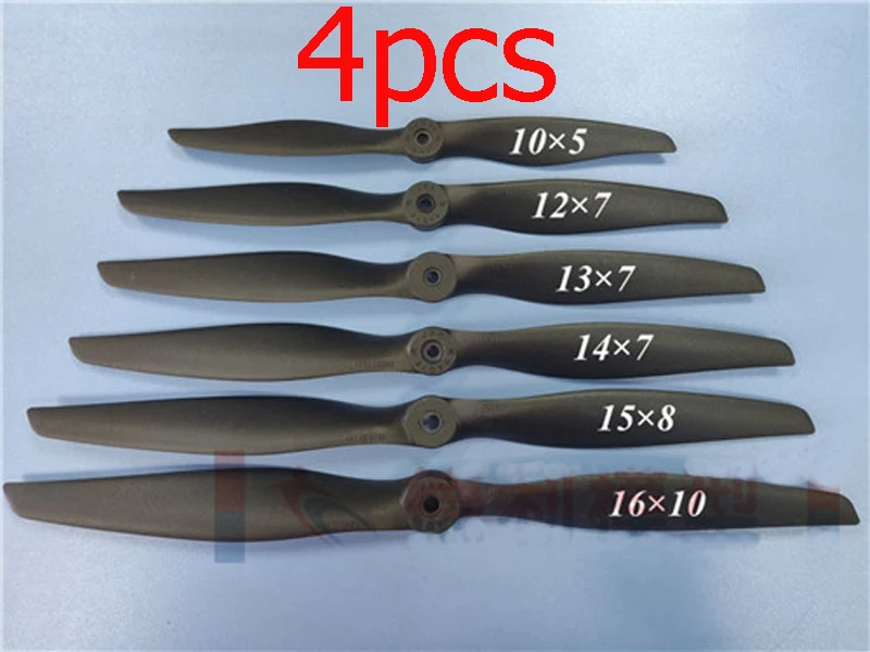 

4PCS 1050-1610 Motor Direct Drive Propeller 10x5/12x7/13x7/14x7/15x8/16x10 Fast Props Paddle Blade fr RC Fixed Wing