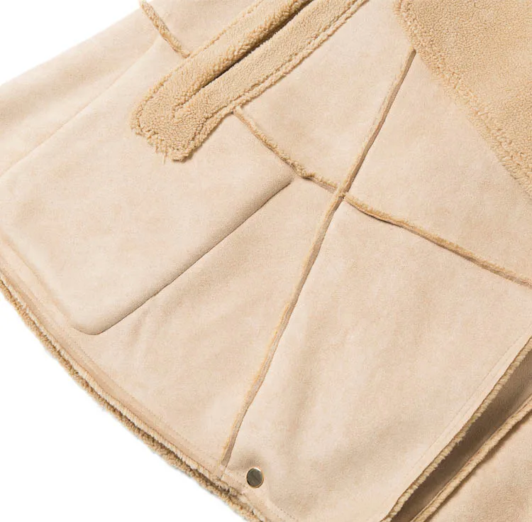 suede leather cape khaki 16