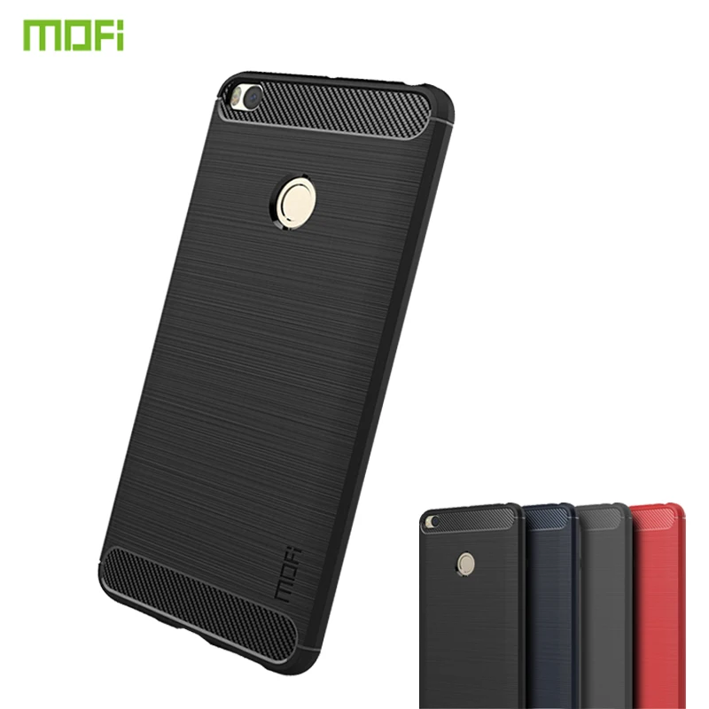

For Xiaomi Mi Max 2 Case MOFi Carbon Fiber Heavy ShockProof Full Protector Fitted Soft TPU Case For Xiaomi Mi Max 2 Back Cover
